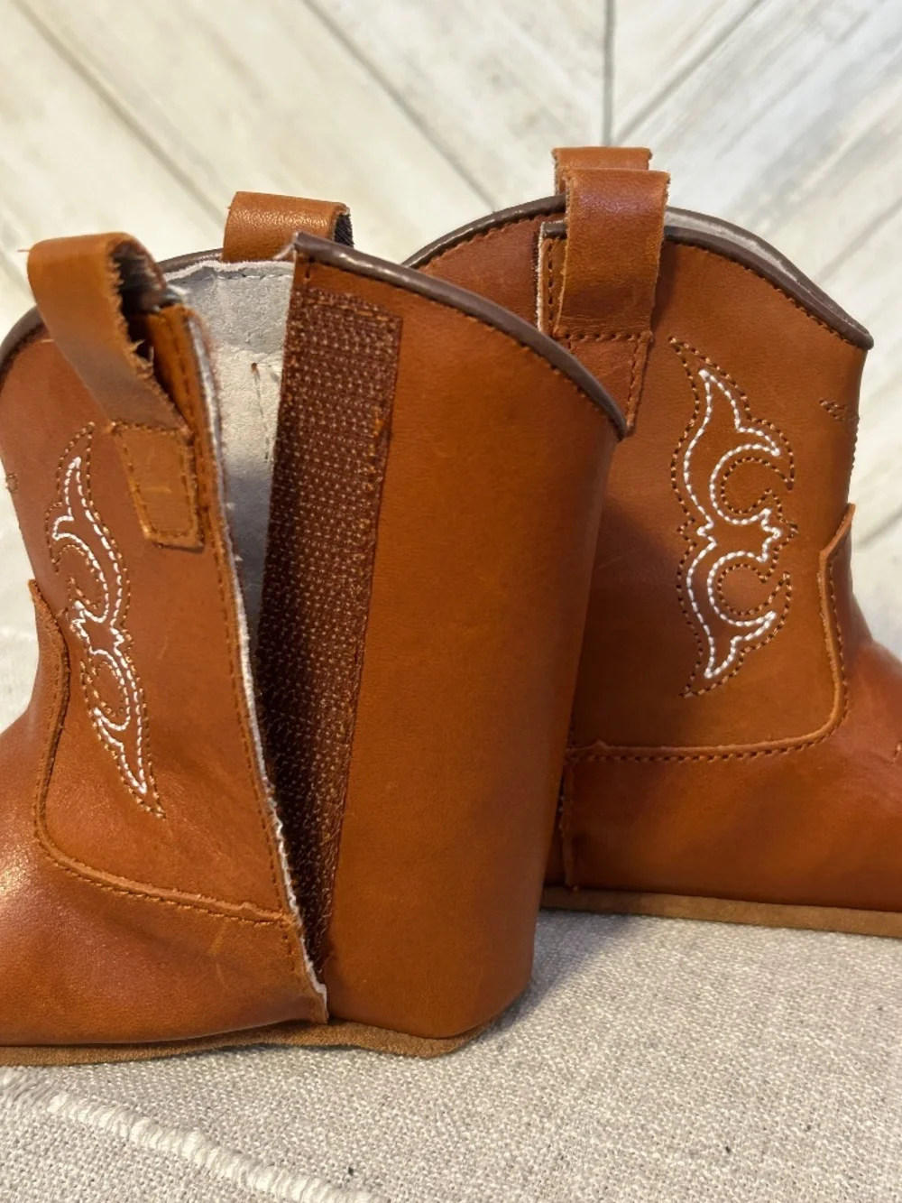 Mamtakon real leather soft sole baby cowboy boots